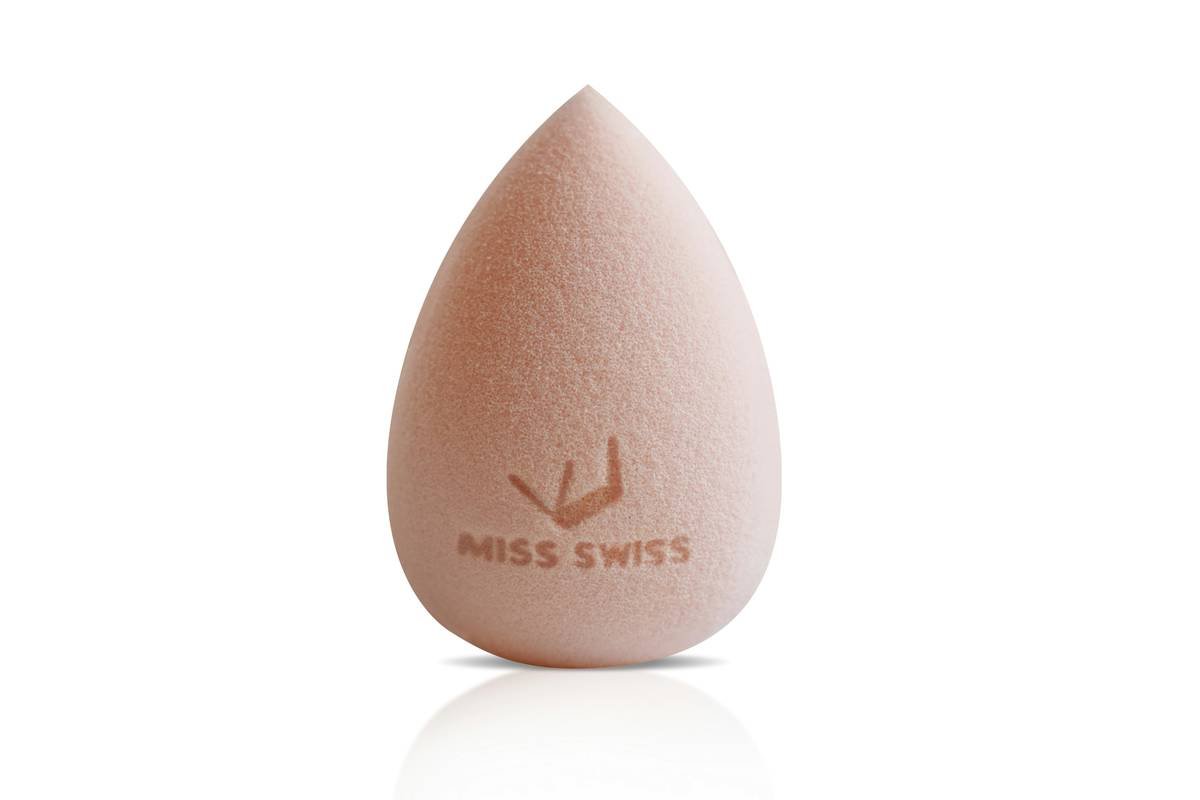 makeup sponge set showing three differently shaped sponges on a clean white surface